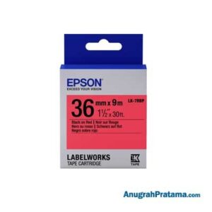 EPSON LK-7RBP 36MM Black On Red Tape - C53S657503