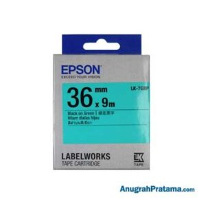 EPSON LK-7GBP 36MM Black On Green - C53S657508