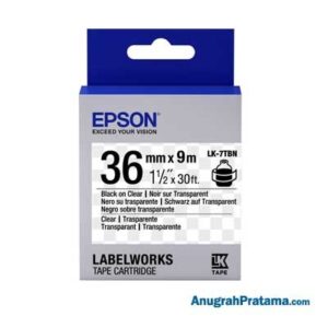 EPSON LK-7TBN 36MM Black On Transparent - C53S657507