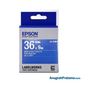 EPSON LK-7LWV 36MM White On Blue Tape - C53S657506
