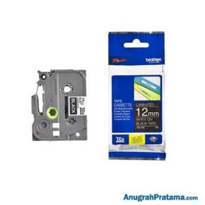 BROTHER TZe-335 Labelling Tape Cassette (White on Black, 12mm wide)