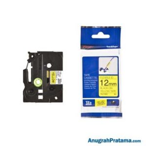 BROTHER TZe-FX631 Labelling Tape Cassette (Black on Yellow Flexible-ID, 12mm wide)
