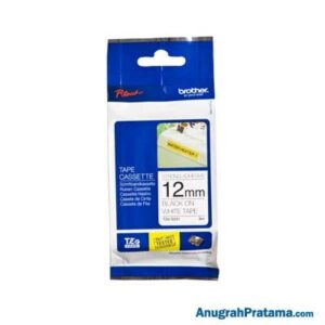 BROTHER TZe-S231 Labelling Tape Cassette (Black on White Strong Adhesive, 12mm wide)