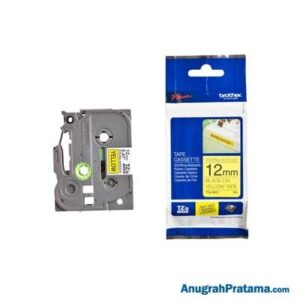 BROTHER TZe-S631 Labelling Tape Cassette (Black on Yellow Strong Adhesive, 12mm wide)