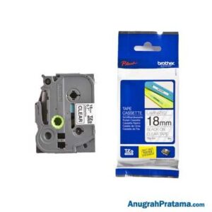 BROTHER TZe-141 Labelling Tape Cassette (Black on Clear, 18mm wide)