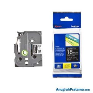 BROTHER TZe-345 Labelling Tape Cassette (White On Black, 18mm wide)