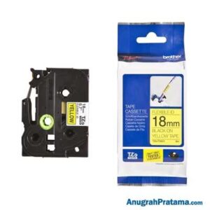BROTHER TZe-FX641 Labelling Tape Cassette (Black on Yellow Flexible-ID, 18mm wide)