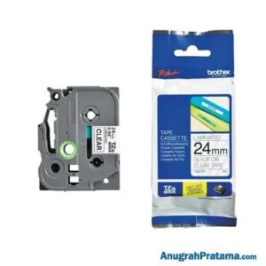 BROTHER TZe-151 Labelling Tape Cassette (Black on Clear, 24mm wide)