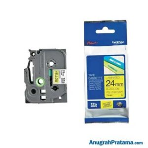 BROTHER TZe-651 Labelling Tape Cassette (Black on Yellow, 24mm wide)