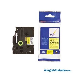 BROTHER TZe-FX651 Labelling Tape Cassette (Black on Yellow Flexible-ID, 24mm wide)