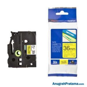 BROTHER TZe-661 Labelling Tape Cassette (Black on Yelow, 36mm wide)