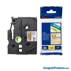 BROTHER TZe-PR831 Labelling Tape Cassette (Black On Premium Gold, 12mm)