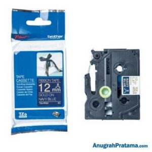 BROTHER TZe-RN34 Labelling Tape Ribbon (Gold on Navy Blue, 12mm)