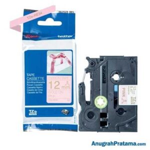 BROTHER TZe-RE34 Ribbon Tape Cassette (Gold on Pink, 12mm)