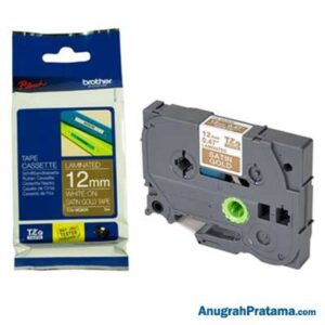 BROTHER TZe-MQ835 Labelling Tape Cassette (White on Satin Gold, 12mm)