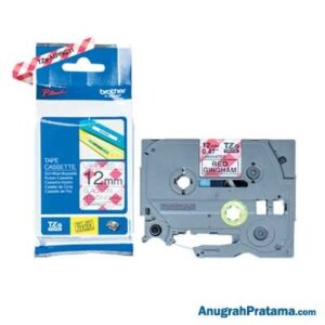 BROTHER TZe-MPRG31 Labelling Tape (Black on Red Gingham, 12mm)