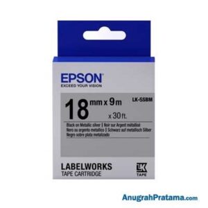 EPSON LK-5SBM 18MM Black On Silver Tape - C53S655506