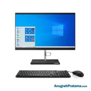 LENOVO V50a-24IMB (Core i5-10400T, 8GB, 1TB + 256GB SSD, Win 10, 23.8 Inch, Black) AIO Desktop PC - 11FJ00FMID
