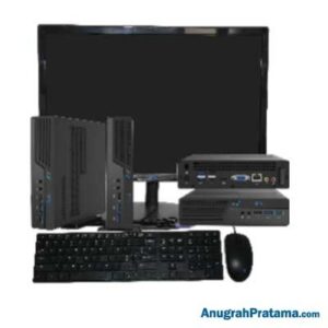 LIVA ECS One Plus (Core i3-8100, 8GB, 256GB SSD, DOS, 18.5 Inch, Black) Desktop Mini PC