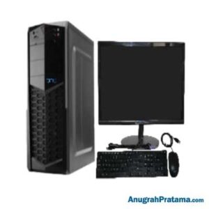 LIVA ECS 410 (Core i5-10400, 8GB, 240GB SSD, Win 10, 18.5 Inch, Black) Desktop PC