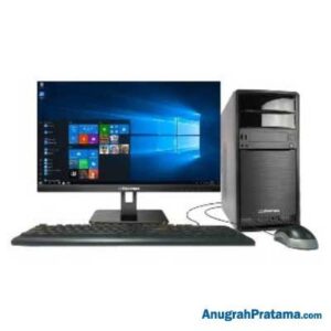 WEARNES Premiere 9365L-9SP1 (Core i7-10700, 16GB, 2TB HDD + 256GB SSD, VGA 6GB, Win 10 Pro, 23.8 Inch, Black) Desktop PC