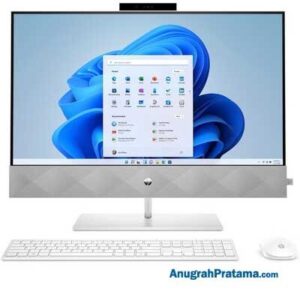 HP Pavilion 27-d0733d (Core i7-10700T, 16GB, 2TB + 256GB SSD, VGA 4GB, Win 10, 27 Inch Touch, White) AIO Desktop PC - 1V7K6AA