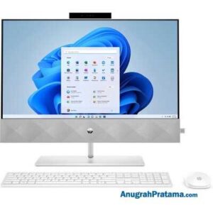 HP Pavilion 24-k0129d (Core i7-10700T, 8GB, 512GB SSD, VGA 4GB, Win 10, 23.8 Inch Touch, White) AIO Desktop PC - 1V7F9AA