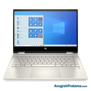 HP Pavilion x360 Convertible 14-dw1027TU (Core i7-1165G7, 2x 4GB, 512GB SSD, Win 10, 14 Inch Touch, Gold) Notebook - 2N1K3PA