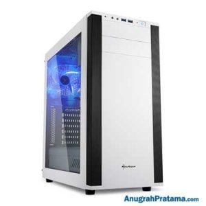 SHARKOON Casing ATX Midi Tower M25-W (White Blue Fan)