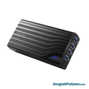PROLINK PUH501 USB 3.0 Superspeed 4-Port Hub 5Gbps with Smart Charging 60W (5V/12AH) max - Black