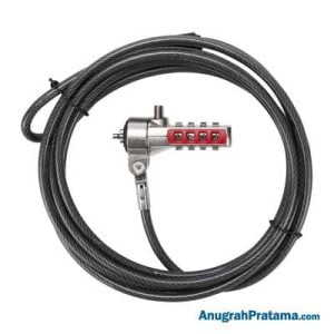 TARGUS PA410B Defcon T-Lock Resettable Combo Cable Lock