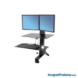 ERGOTRON WorkFit-S, Dual Sit-Stand, Worksurface & Large Kybd Tray [33-349-200]