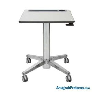 ERGOTRON LearnFit 16 inch Travel Adjustable Standing Desk, Clear Anodized [24-547-003]