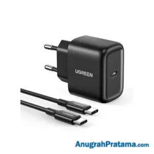 UGREEN 50581 Adaptor Set Charger USB TYPE C 25W + Kabel C TO C Fast PD