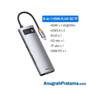BASEUS 8IN1 USB Type C Hub To HDMI 4K 3.0 PD Fast Charging