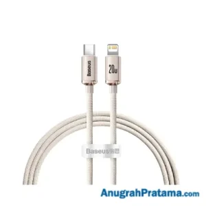 BASEUS Crystal Shine USB Charger Type C to Lightning Fast Charging 20W 1M- Pink