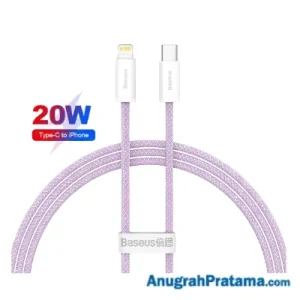 BASEUS Dynamic USB Charger Type C to Lightning Cable Fast Charging PD 20W 1M - Purple