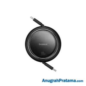 BASEUS Free2Draw USB Charger Type C to Type C Mini Retractable Fast Charging Cable 100W 1M - Black