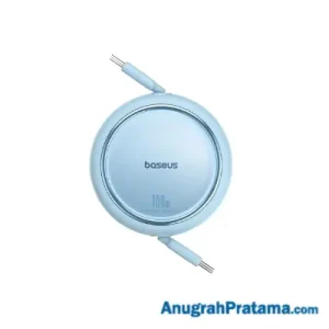 BASEUS Free2Draw USB Charger Type C to Type C Mini Retractable Fast Charging Cable 100W 1M - Blue