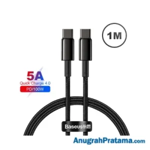 BASEUS USB Charger Type C to Type C Fast Charge PD Quick Charge 4.0 100W 1M - Black