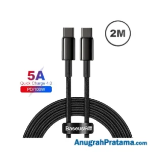 BASEUS USB Charger Type C to Type C Fast Charge PD Quick Charge 4.0 100W 2M - Black