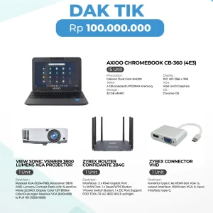 PAKET DAK TIK 2024 - AXIOO CHROMEBOOK CB-360 (4E3) GARANSI 3 TAHUN