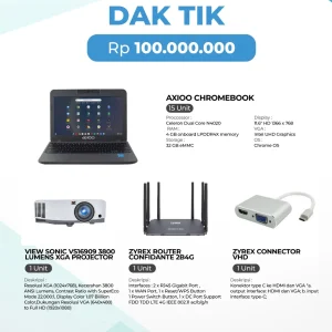 PAKET DAK TIK 2024 - AXIOO CHROMEBOOK GARANSI 2 TAHUN