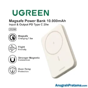 UGREEN Magnetic PowerBank Magsafe Wireless PD Fast Charging 20w 10.000mAh