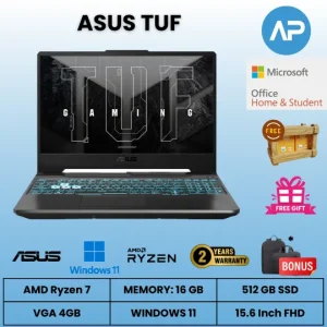 Laptop ASUS TUF AMD Ryzen 7 - 16GB - 512GB SSD - 15.6" - VGA 4GB